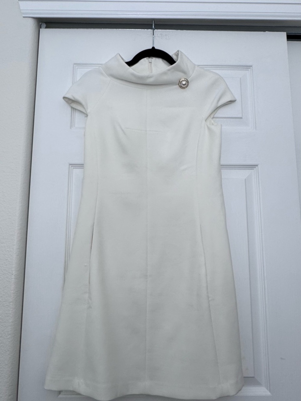 Harper Rose white Dress with Pearl Accent